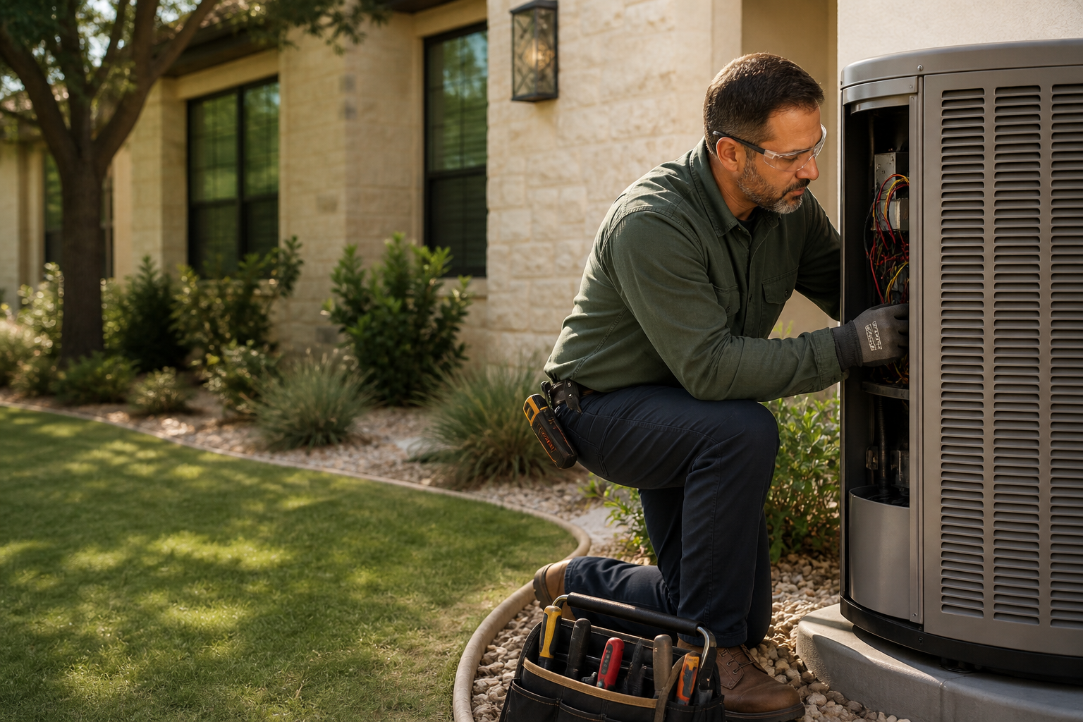 HVAC professionals at work